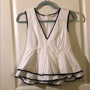 ONLY WORN ONCE!! ZARA RUFFLED PEPLUM TOP